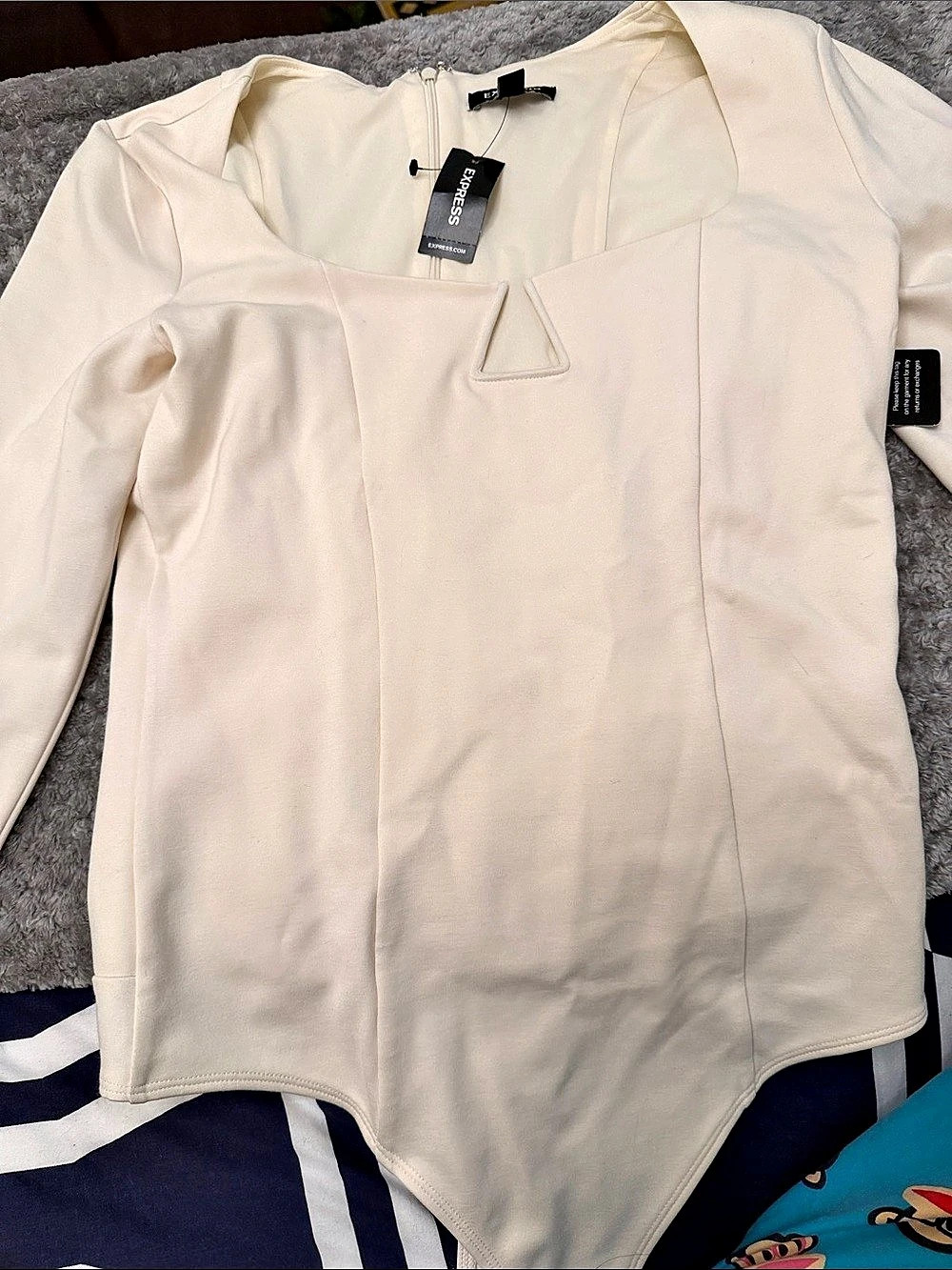 Cream Long Sleeve Bodysuit NWT